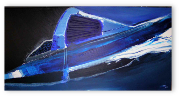 Tableau contemporain intitulé " Lapis-lazuli"